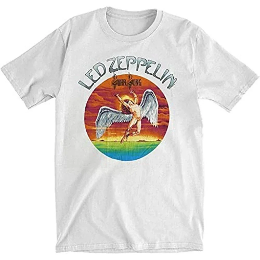 Led Zeppelin - Swan Song Sunset Mens T Shirt - XX-Large White
